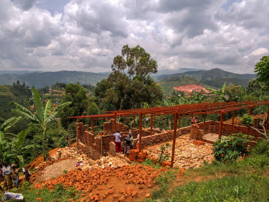 Constructing our new washing station to make fully washed coffe